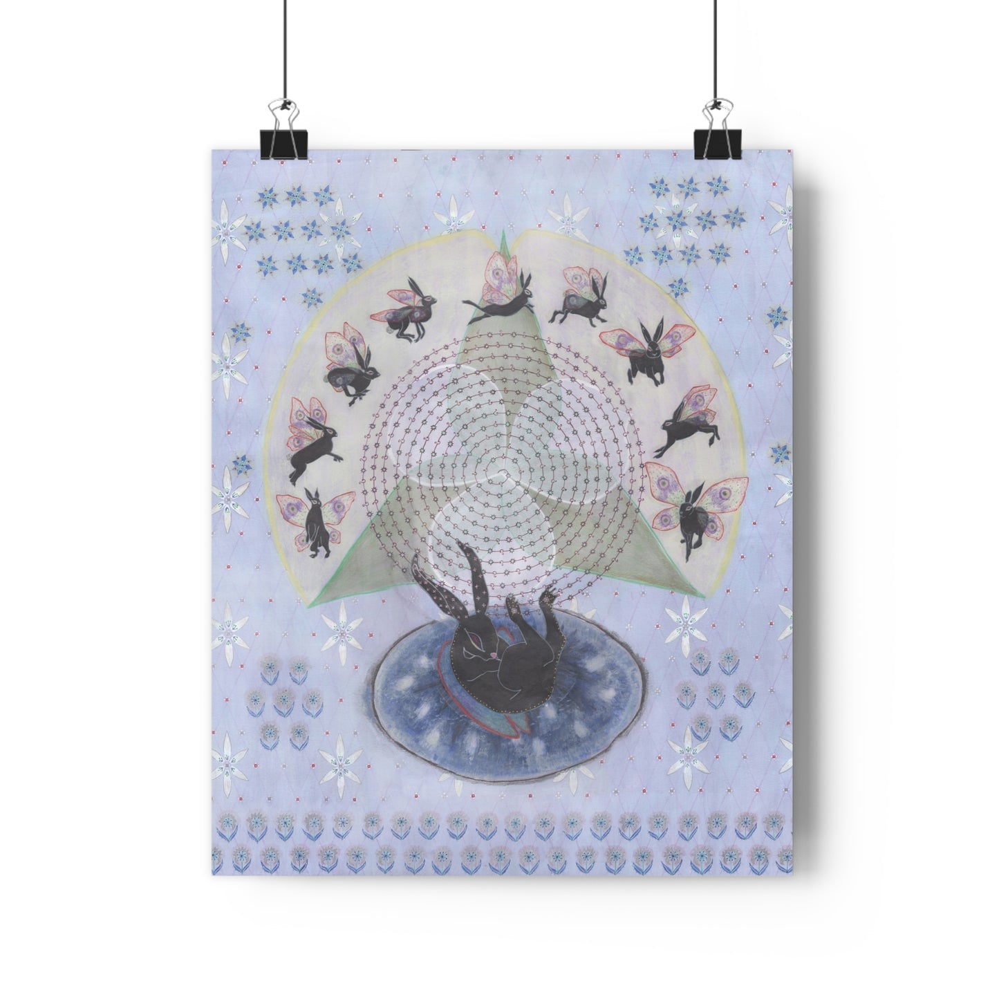 Mothbunny Thinking Print