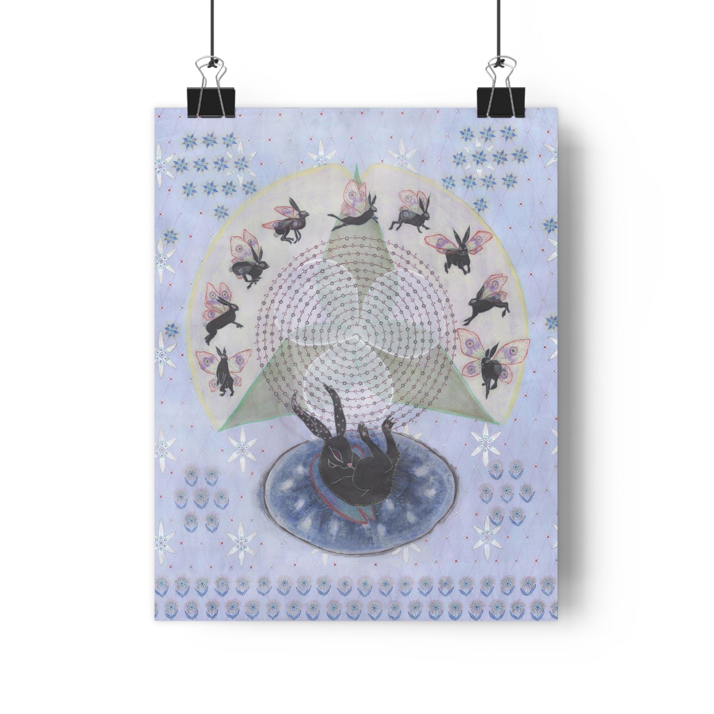 Mothbunny Thinking Print