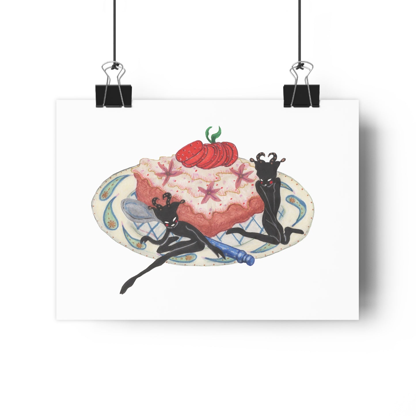 Goblins Feasting on Cake Print