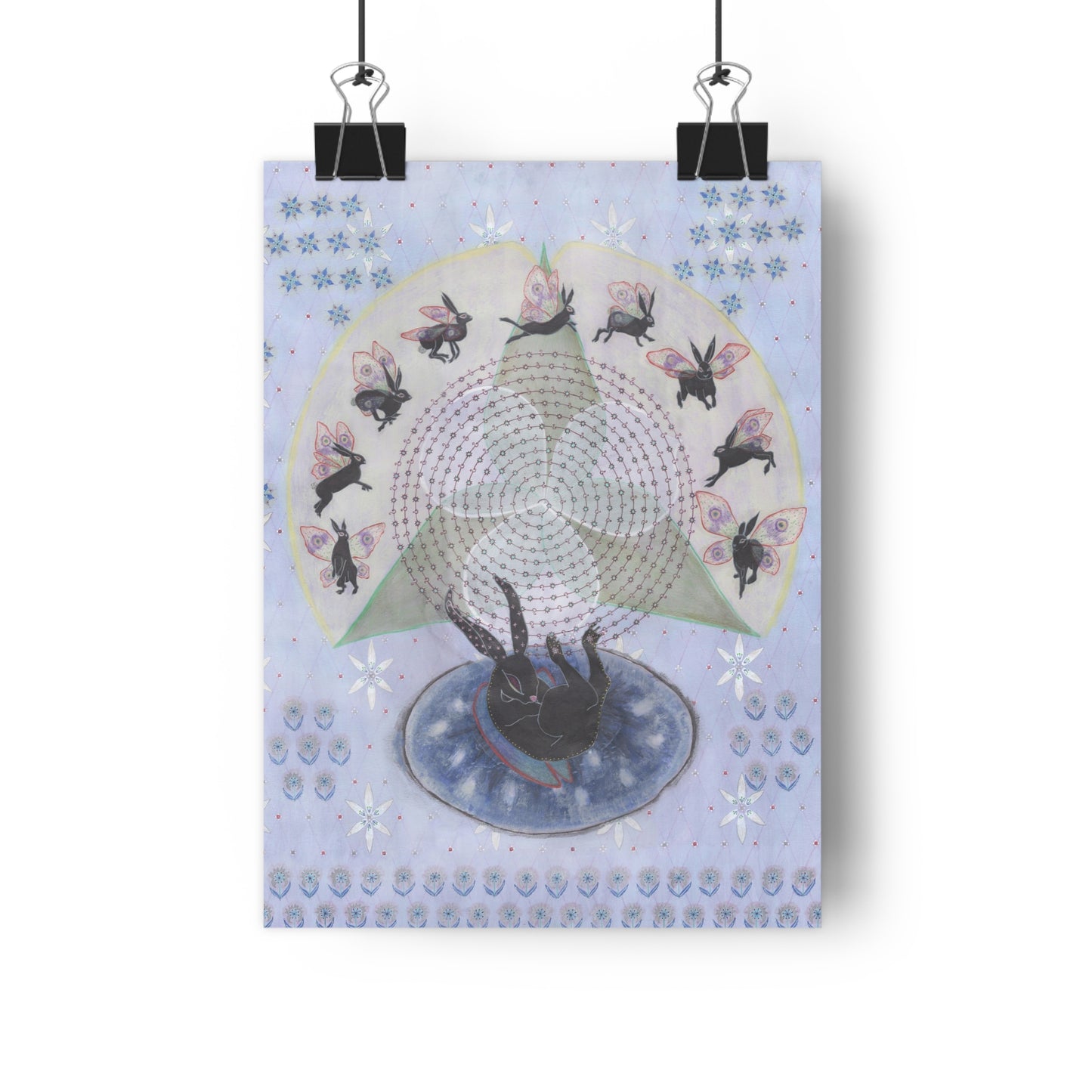 Mothbunny Thinking Print