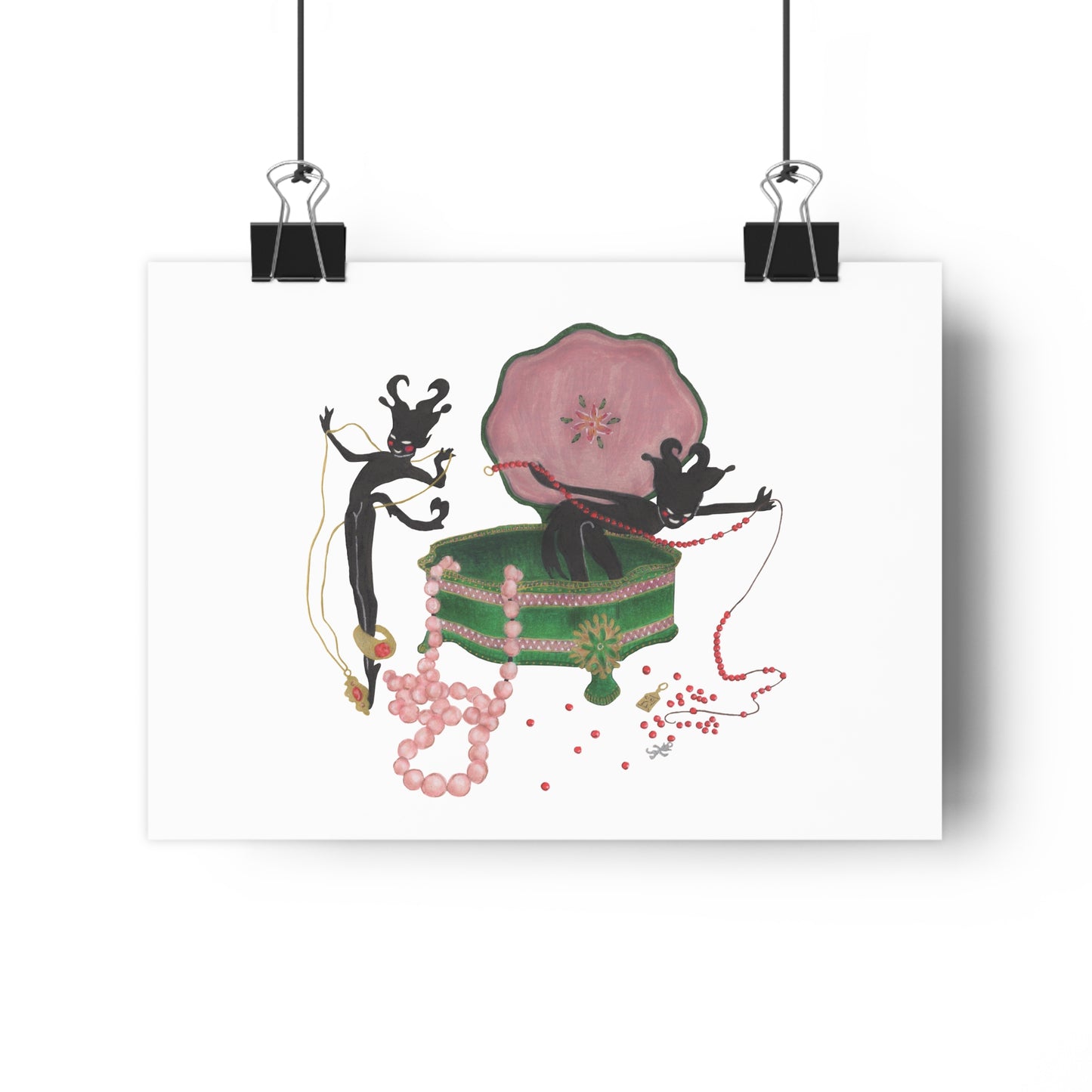 Goblins Playing in Jewelry Box Print